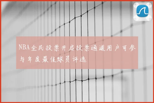NBA全民投票开启投票通道用户可参与年度最佳球员评选